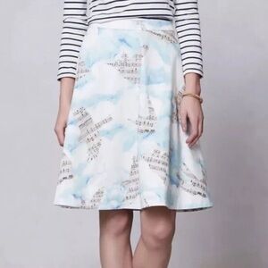 Anthropologie Maeve Songbird Circle Skirt Size 6